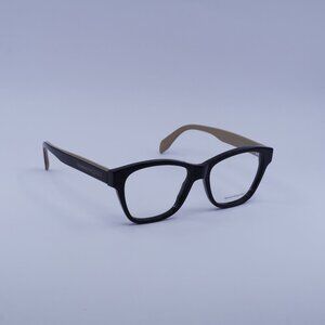 Alexander McQueen AM0306O 004 Eyeglasses Black/Brown 52mm Square Frame
